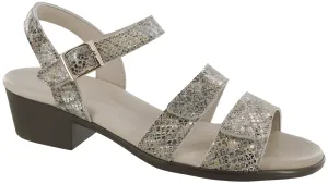 Women's Savanna Heel Strap Sandal in Multisnake Gold
