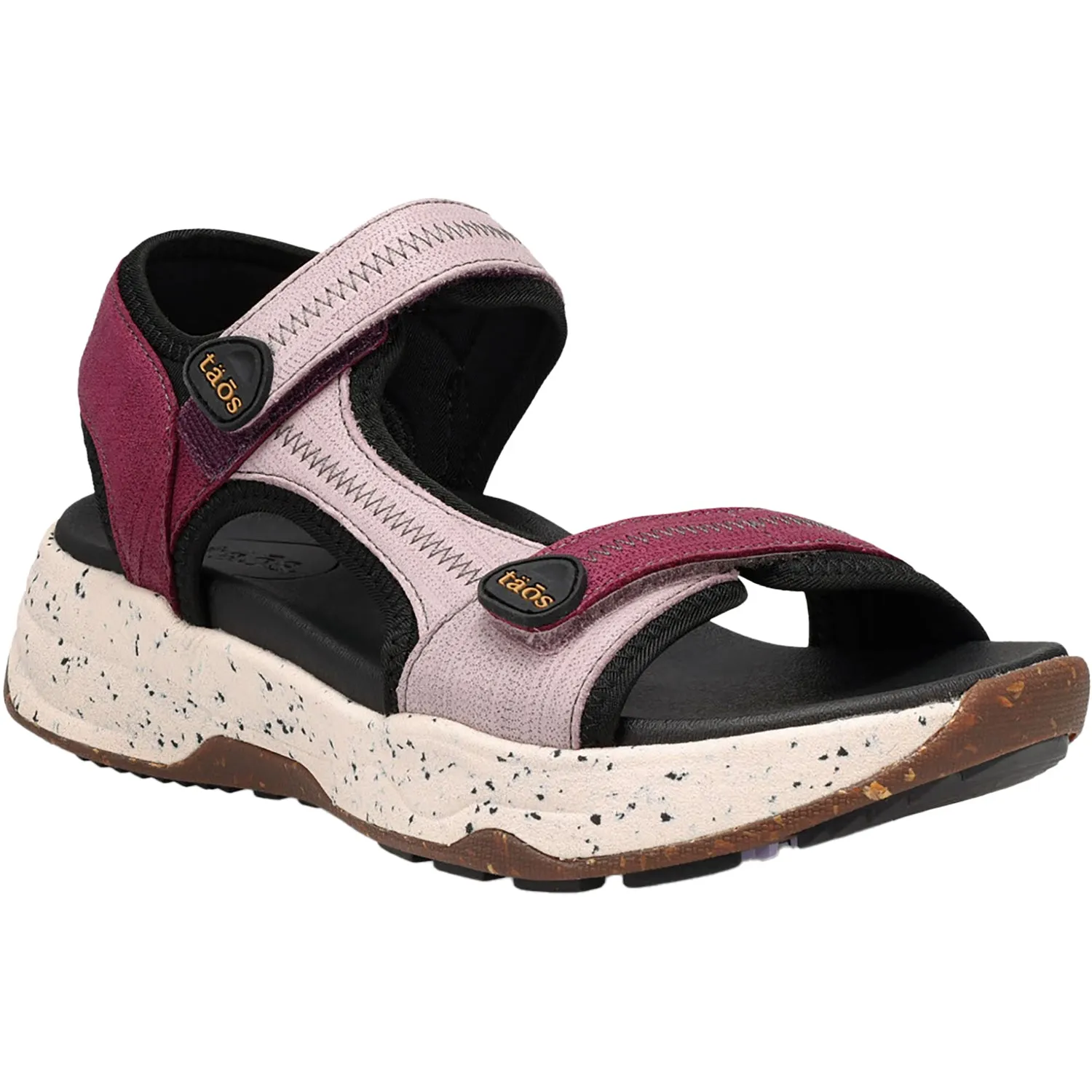 Women's Taos Super Slide Plum Embossed Leather/Nylon
