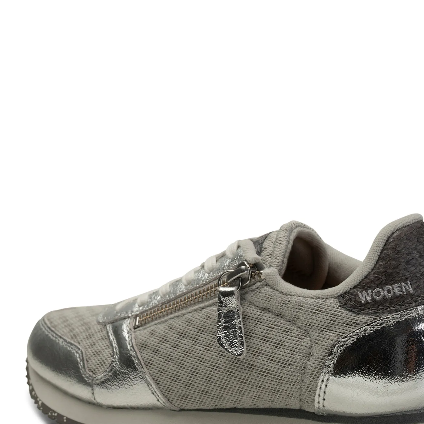 Ydun Metallic Zipper - Sea Fog Grey